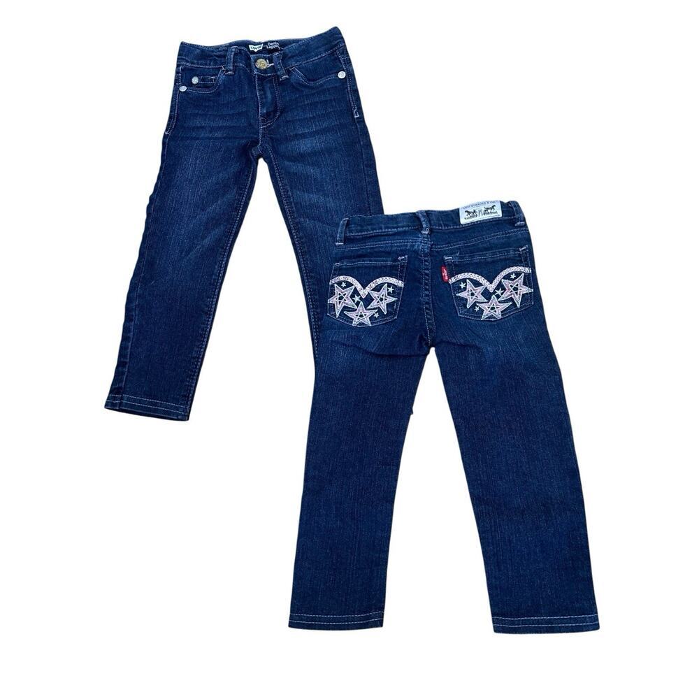 Levi’s Denim Leggings Toddler Girl 2T 1-2 Y Jeans Sequins